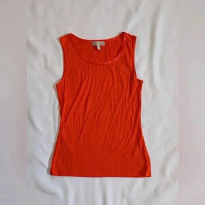 Banana Republic Luxe Touch Small Tank Top Sleeveless Scoop Neck Boho Orange